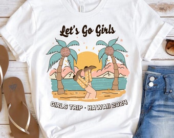 Custom Coastal Cowgirl Lets Go Girls Shirt - Girls Trip Vacation Shirts - Vintage Nashville Country Tee Western Cowgirl Bachelorette Shirt