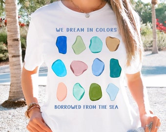 Sea Glass Shirt Beach Comber Shirt Coconut Girl Shirt Beachy Shirt Mermaid Aesthetic Ocean Inspired Style Mermaid Core Beachcomber Gift