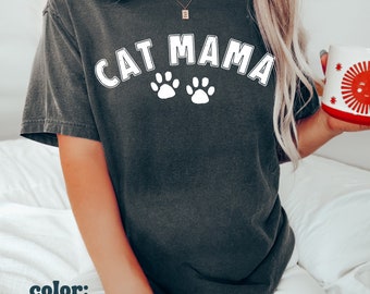 Cat Mama Shirt Cat Mom Shirt Pet Mom Shirt Mama Shirt VSCO Shirt Preppy Mom Shirt Cat Lady Tee Pet Lover Gift Cat Lover Shirt