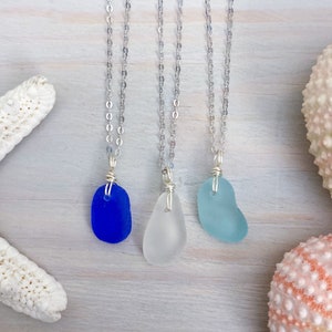 Dainty Genuine Sea Glass Necklace image 2