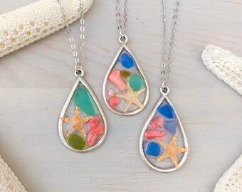 Ocean Mosaic Beach Necklace