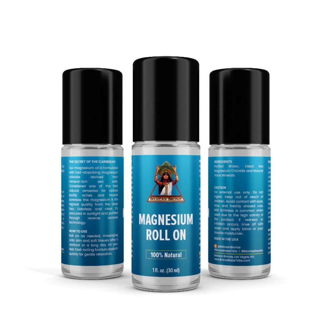 Natural Magnesium Rollon for Muscle Relief and Relaxation Handmade and