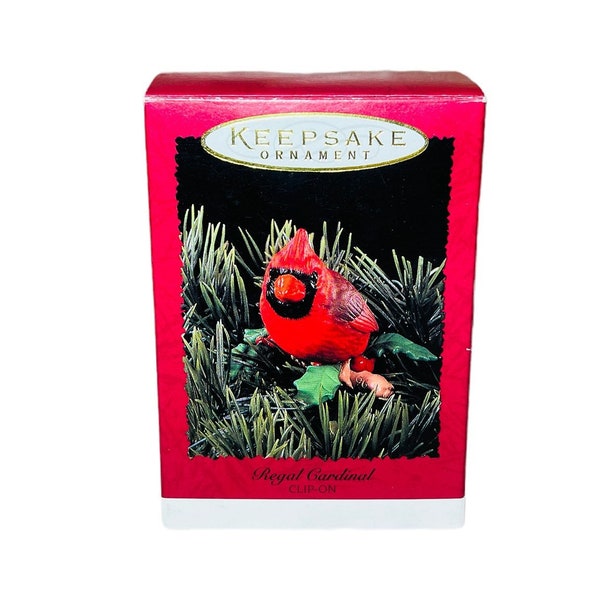 1996 Hallmark Regal Cardinal Clip-On Ornament New In Box