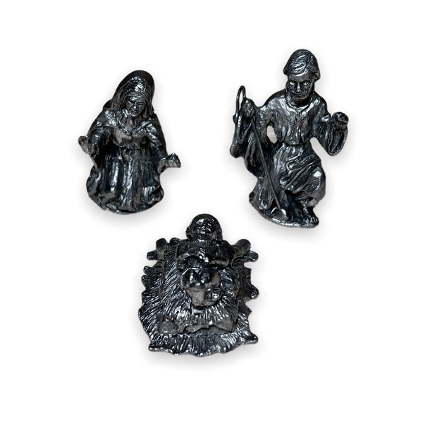 Pewter Nativity Set Etsy