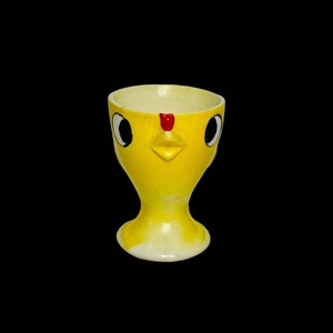 Antique Goebel German TMK1 Anthropomorphic Yellow Chick Ceramic Pottery Egg Cup image 1