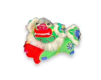 Vintage Traditional Chinese Embordered Silk Fabric Dragon Parade Ornament