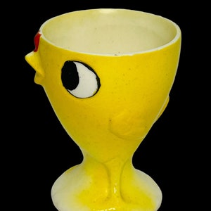 Antique Goebel German TMK1 Anthropomorphic Yellow Chick Ceramic Pottery Egg Cup image 4