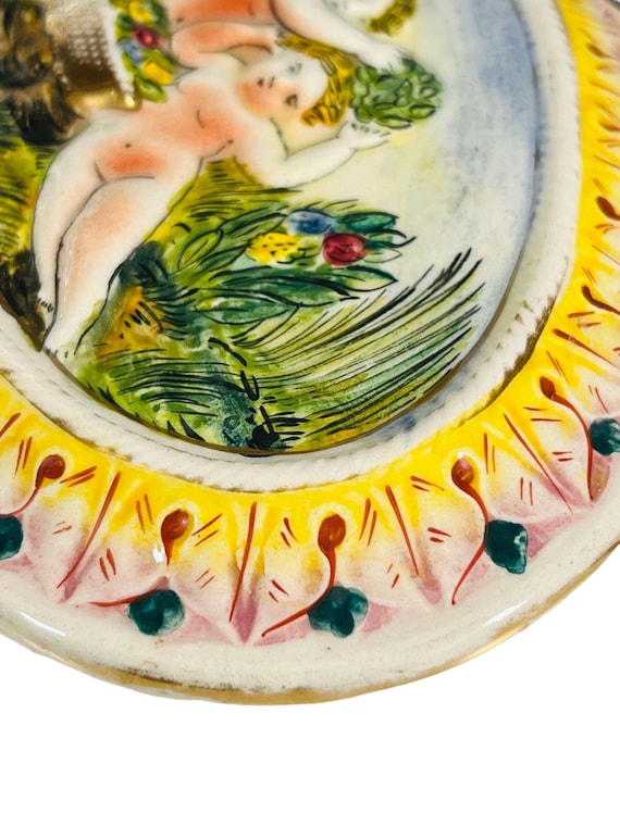 Early Vintage Italy Capodimonte Porcelain Cherub … - image 7