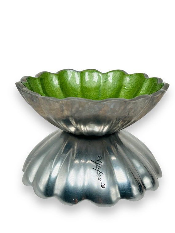 Julia Knight Peony Trinket Dish Pair 4" Kiwi Green - image 5