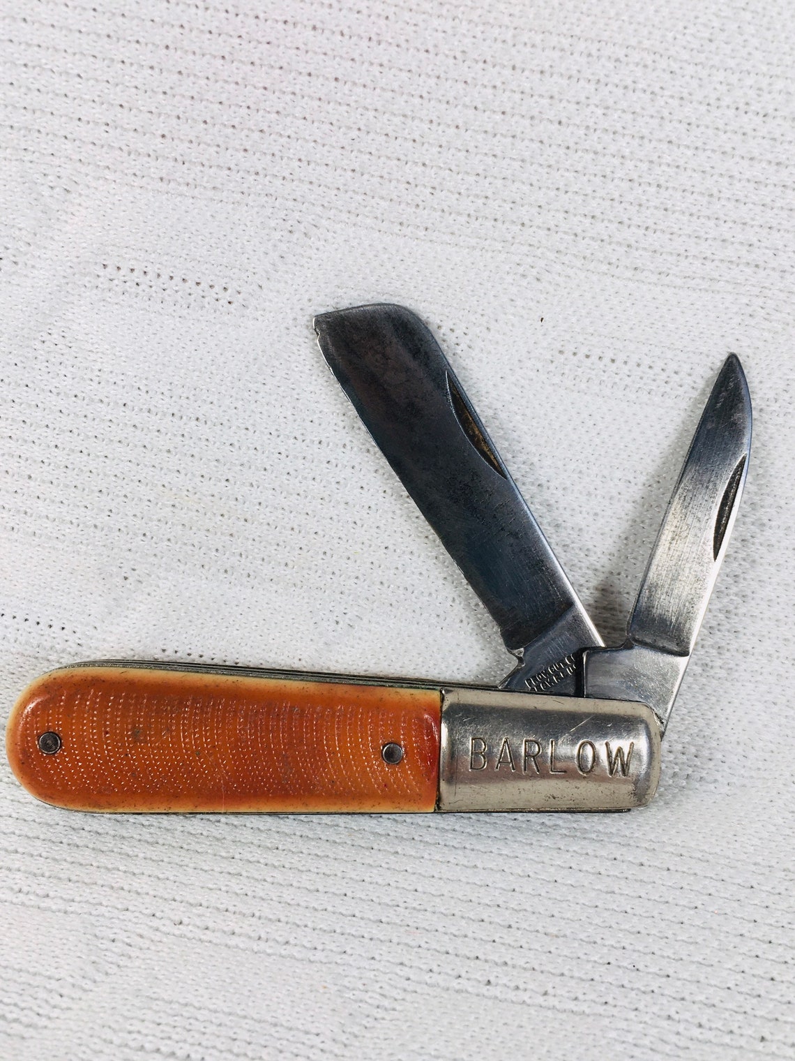 Barlow Two Blade Folding Pocket Knife Sheepsfoot Blade Prov. Etsy