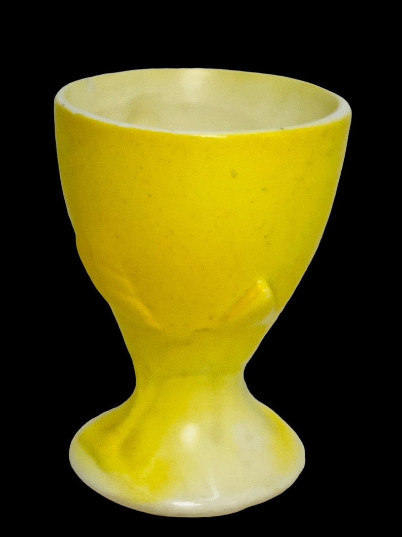 Antique Goebel German TMK1 Anthropomorphic Yellow Chick Ceramic Pottery Egg Cup image 5
