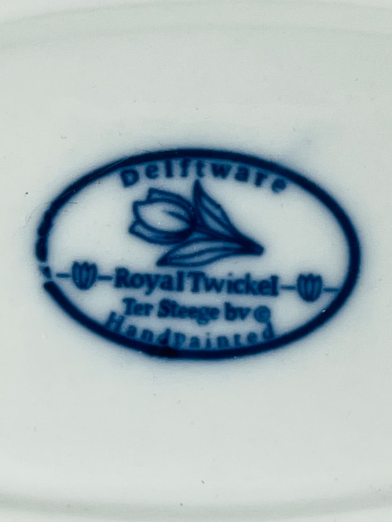 Delftware Royal Twickel Small Pierced Hand Painte… - image 7