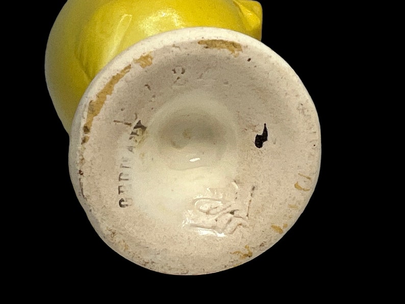 Antique Goebel German TMK1 Anthropomorphic Yellow Chick Ceramic Pottery Egg Cup image 7