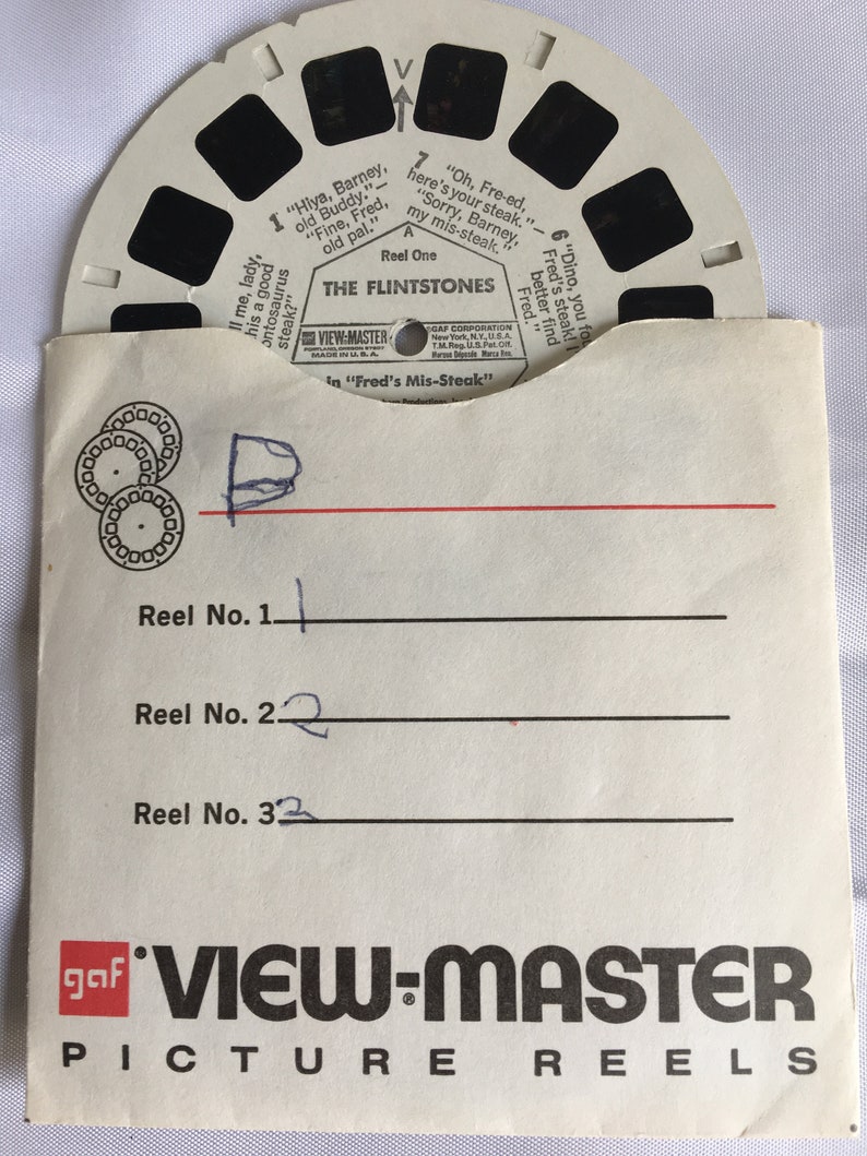 1962 View Master The Flintstones Reels Hanna-Barbera Productions #B5141
