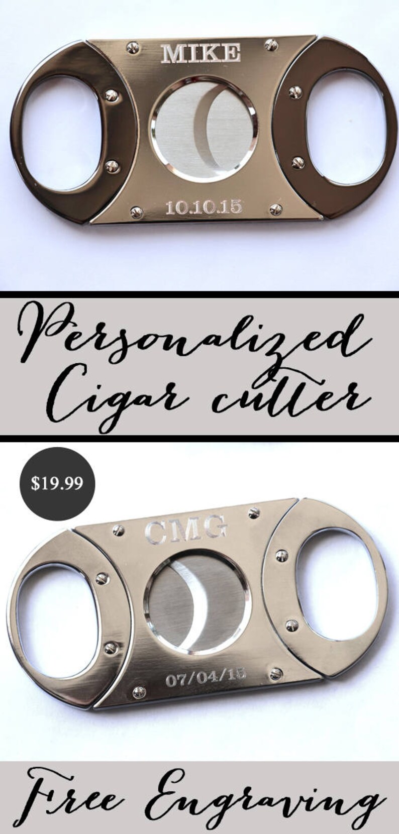 Personalized Cigar Cutter Groomsmen Gift Custom Cigar Etsy
