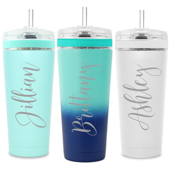 Personalized Gift for Women, 26oz Custom Engraved Ice Shaker Tumbler With  Flex Lid & Straw. 