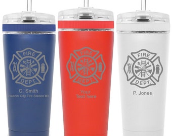 Feuerwehrmann Geschenk für ihn, Feuerwehrleute Geburtstagsgeschenke, Geschenke für Feuerwehrmann, personalisierte Feuerwehrmann Tumbler Cup