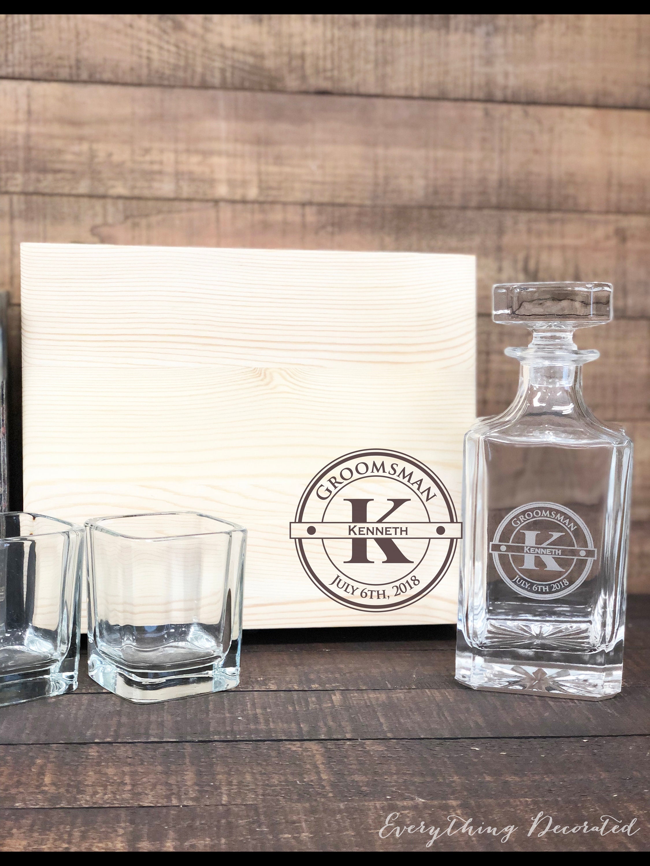 Groomsmen Gift Groomsmen Decanter Personalized Decanter Etsy