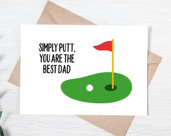 Golf Pun Father's Day Card Funny Greeting Card - Etsy