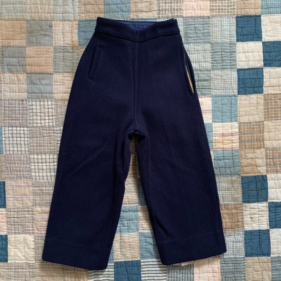 Vintage 1940’s 50’s Navy Blue Side Zip Cropped Woo
