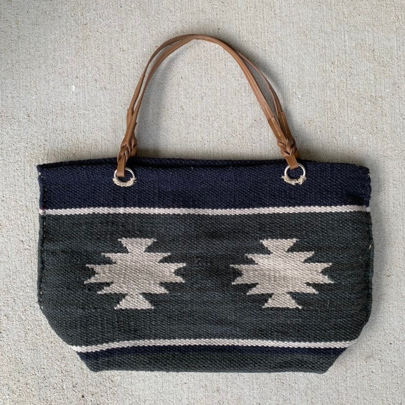 Vintage Southwestern Large Woven Tote Bag