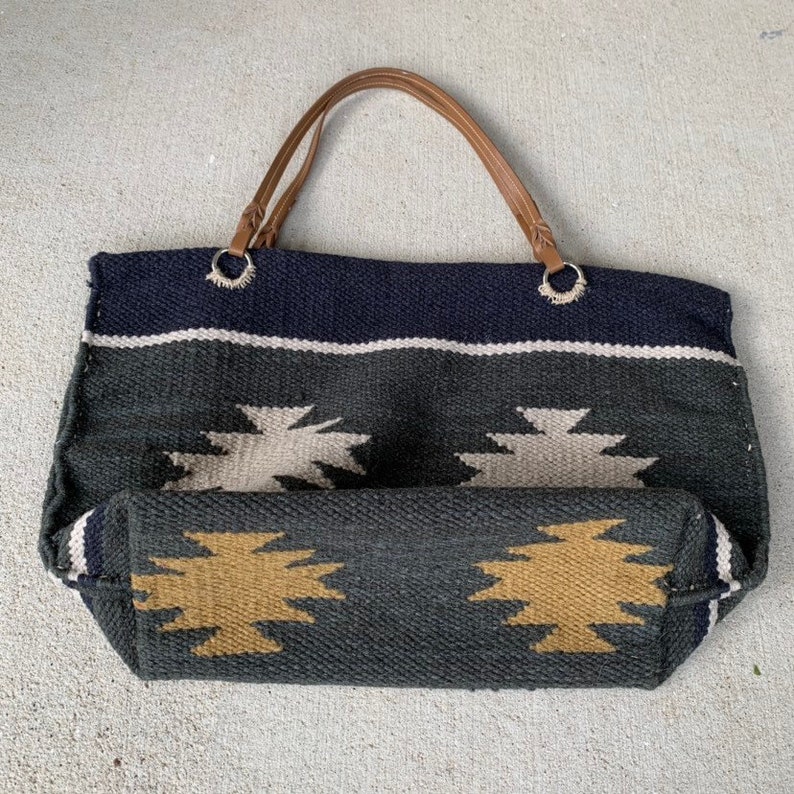 Vintage Southwestern Large Woven Tote Bag