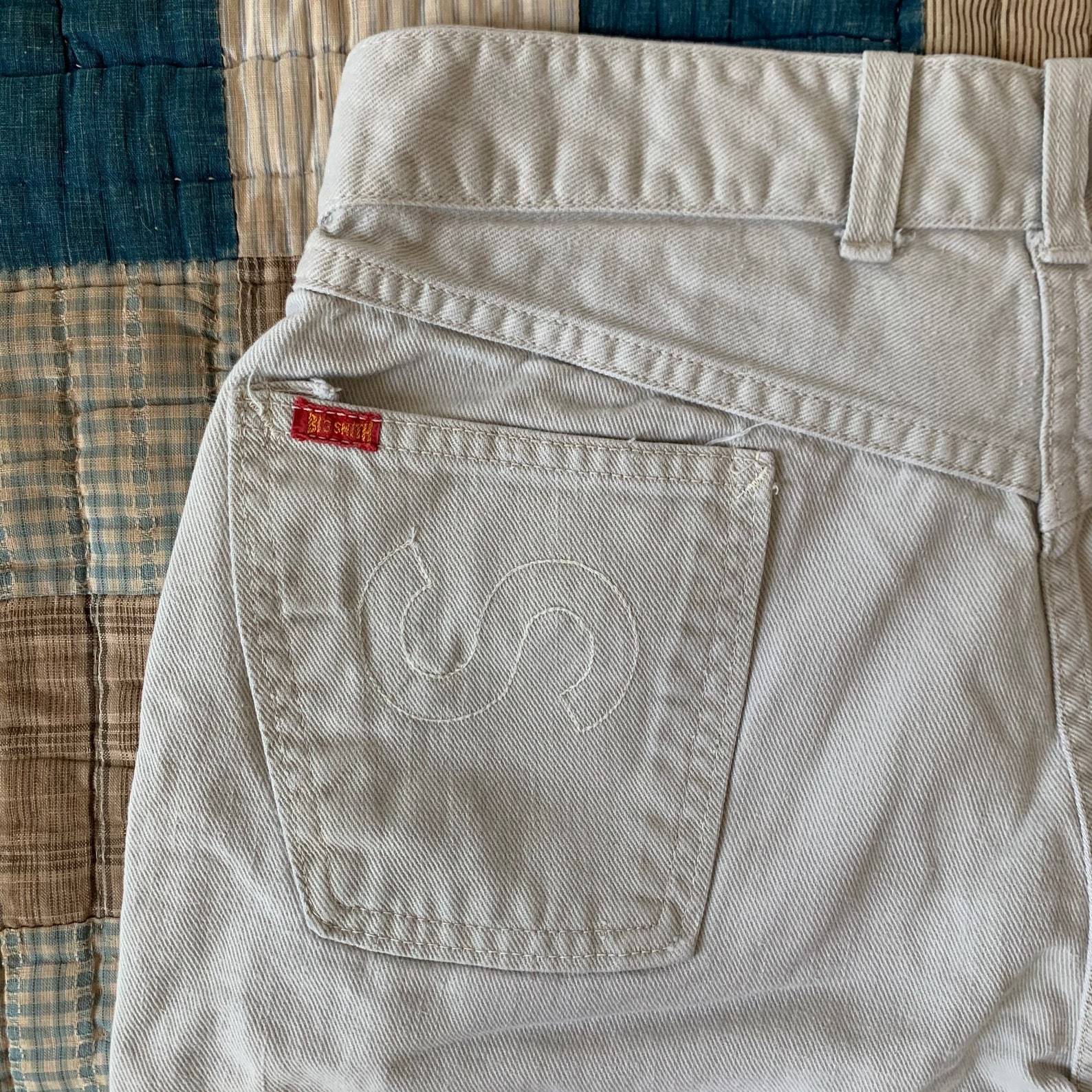 Vintage 1950s Big Smith Buckaroo White Taupe Wash Rivet Jeans | Etsy