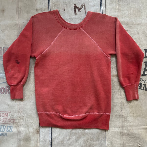 1940s Oneita Sunfaded Crewneck Sweatshirt Adult XS S