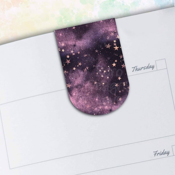 galaxy bookmark for women, outer space gifts for him, cute magnetic bookmark for planners, Easter basket stuffers for teens, astronomy gifts