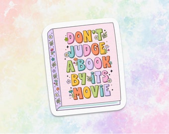 don't judge a book by its cover book stickers for journaling, bookish stickers for Kindle, book bestie gifts for women, reading gifts for