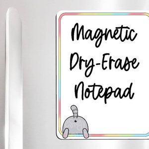 Dry Erase Magnetic Labels - Reusable Sticky Notes - Magnetic Notepads for Refrigerator - Dry Erase Magnetic Sheets - Blank Magnet Stickers to Write