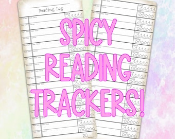 Spicy book tracker bookmark for women, book log for adult readers, tracker for smut readers, book gifts for her, reading goal bookmark