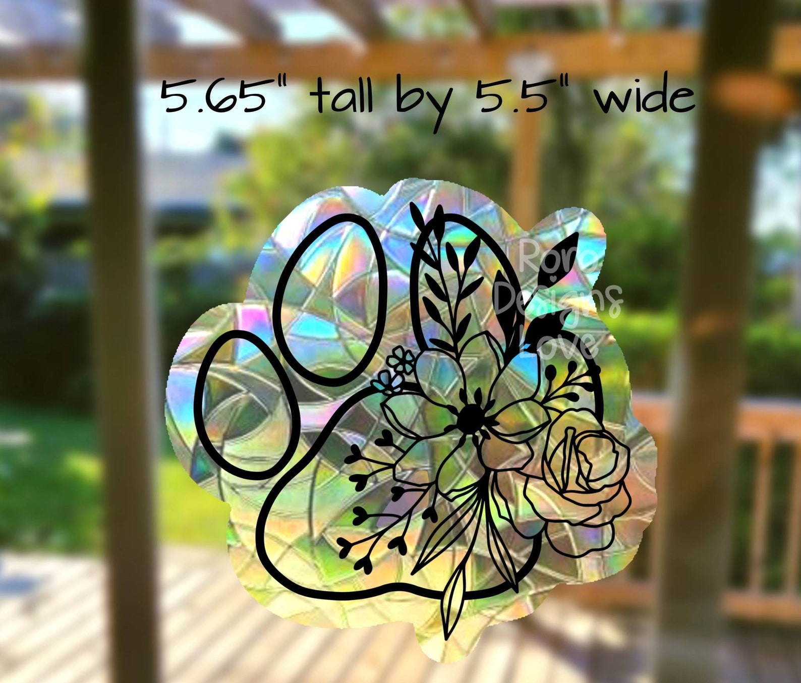 Paw Print Suncatcher Sticker for Windows Rainbow Maker Window Etsy