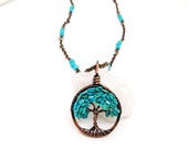 1 quot turquoise tree of life, wire wrapped jewelry handmade, wire wrapped pendant, most popular item, turquoise tree by Naomi 39 s Classy Craft