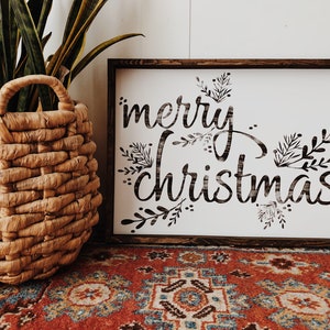 Merry Christmas Wood Sign - 18x24 Christmas Sign