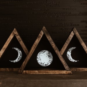 Moon Trio - wood signs