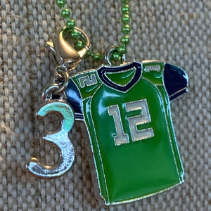 Rhodium Plated Sport Number Charm #3