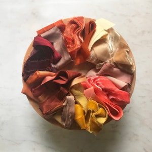 silk ribbon styling bundles , hand dyed silk ribbon for crafting, wedding styling or flatlays image 9