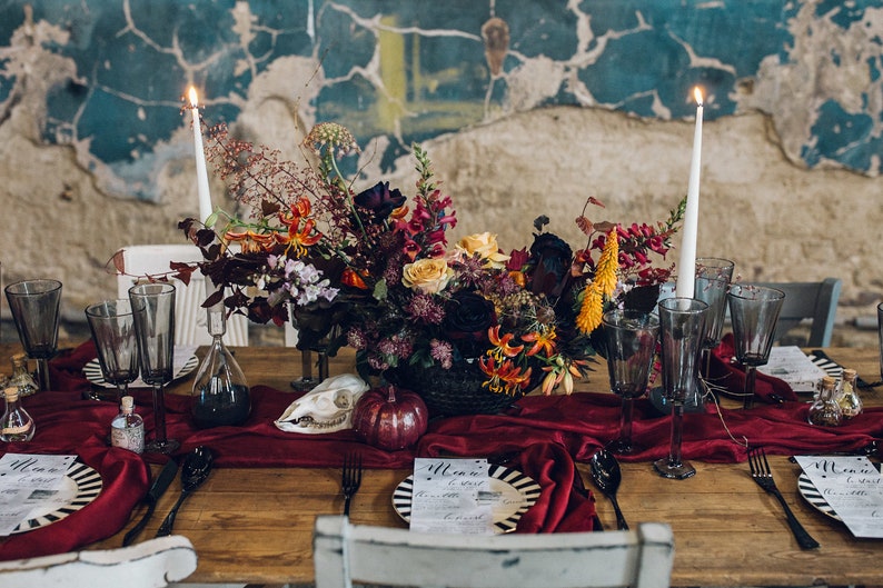 Customdyed Silk Table Runner Handdyed to Order in a Shade Etsy