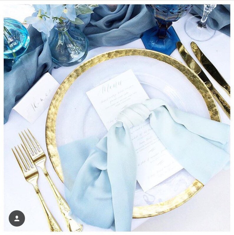 Silk Napkins Handdyed Silk Chiffon Satin Napkins Set of Etsy UK