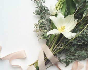 Silk Ribbon: Hand-dyed Silk ribbon; Peach blush silk ribbon, wedding bridal bouquet; 100% pure silk ribbon , peach blush silk ribbon UK
