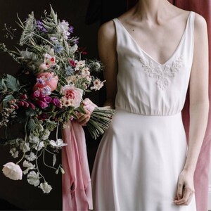 Silk Ribbon: Hand-dyed Silk ribbon; Custom dyed silk ribbon, bespoke silk ribbon,   wedding bridal bouquet; 100% pure silk ribbon