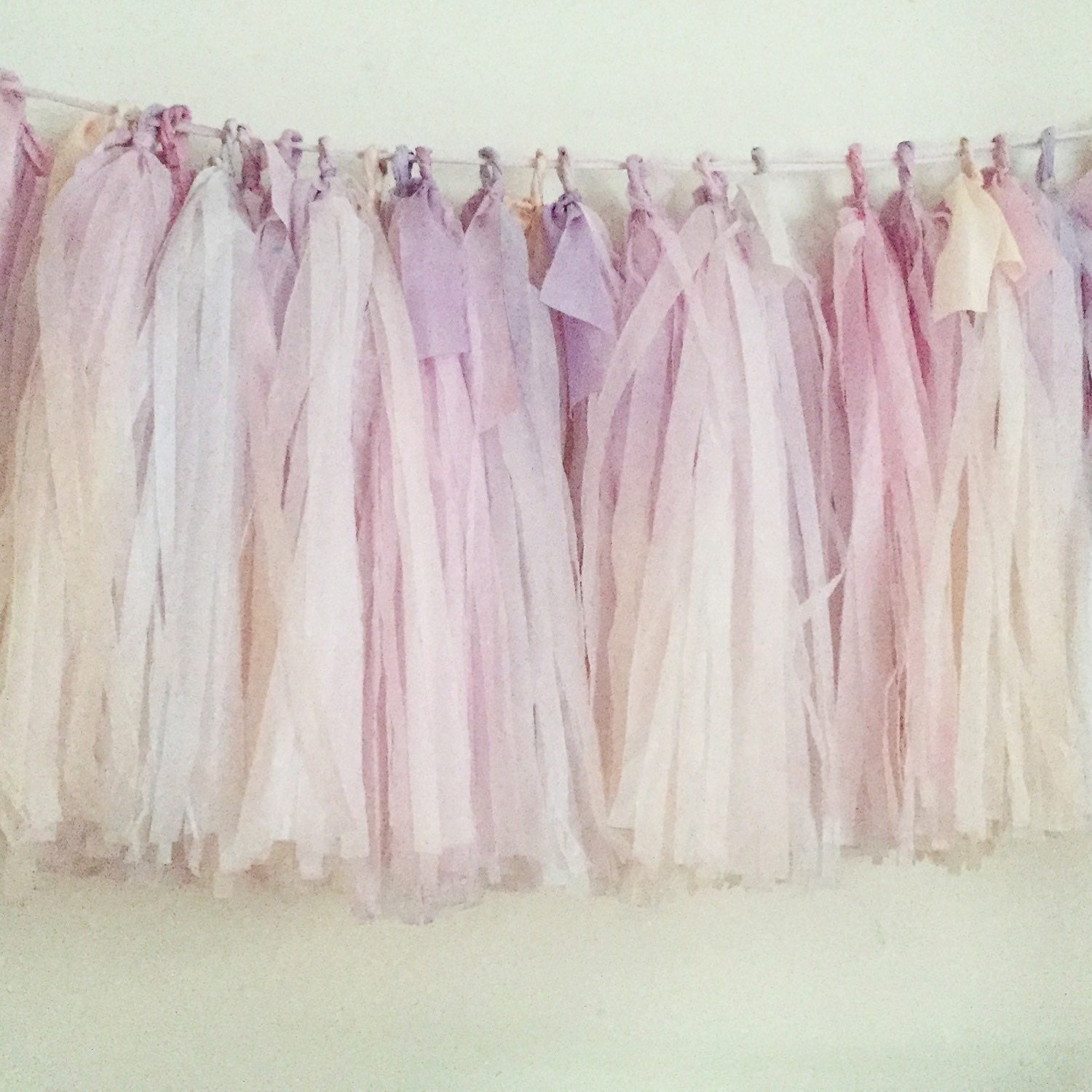 Lilac and Pink Champagne Ombré Hand-dyed Tissue Tassel Garland - Etsy