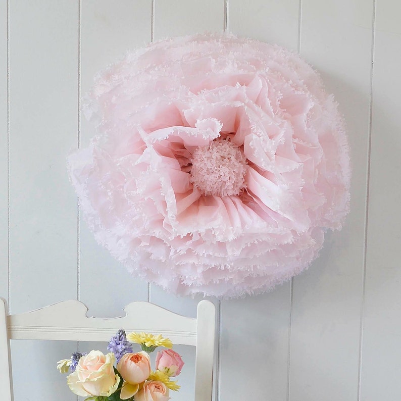 Blush Pink Ombre Paper Flower Giant Handdyed Flower in Blush Etsy UK