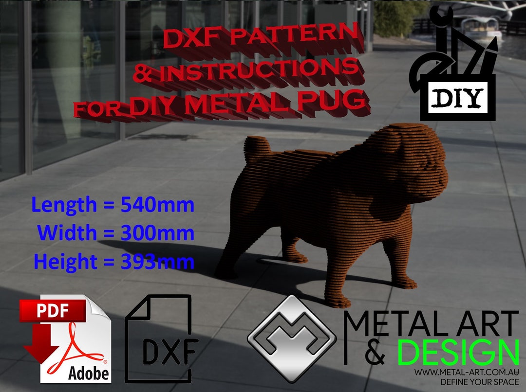 PUG DIY Sculpture Metal Welding 3d Digital Model Pattern Etsy
