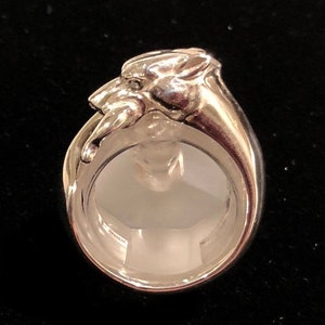 Sterling Silver Black Panther Ring