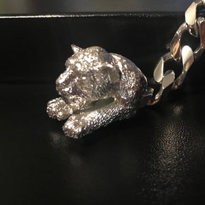Sterling Silver Panther Men’s Bracelet