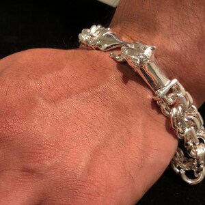 Sterling Silver Black Panther Bracelet