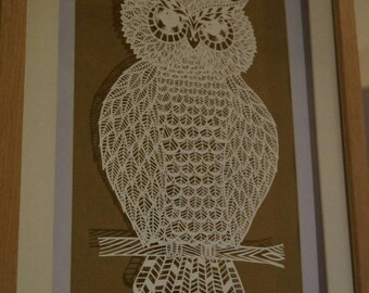 Printed 'Mr. Owl' template for paper cutting-physical copy.