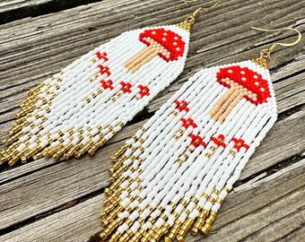 Red Cap Mushroom Earrings